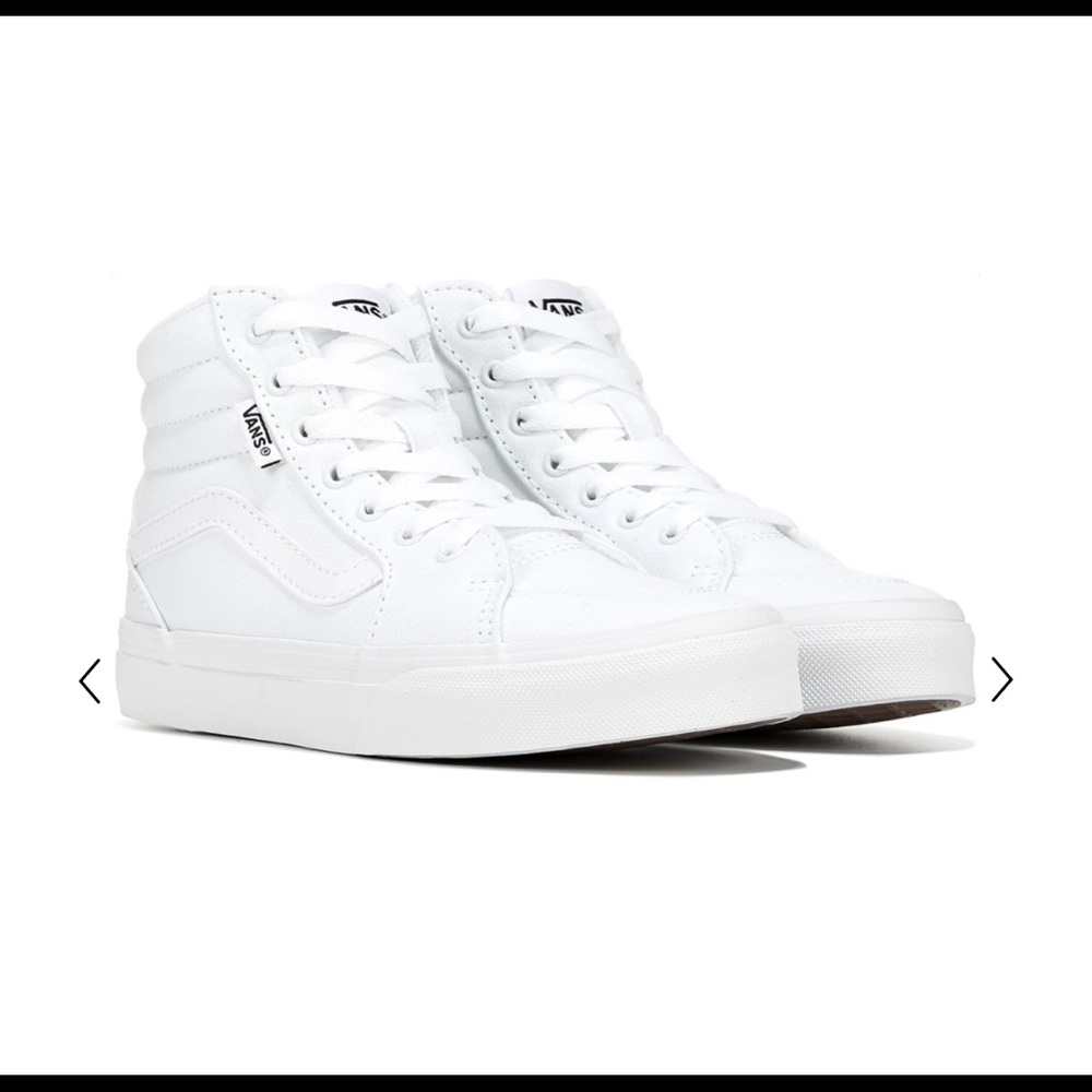 Vans SK8-Hi all white high tops